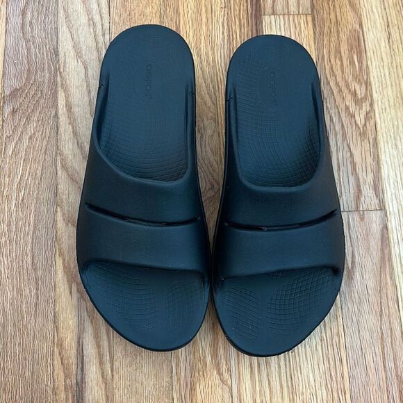 Oofos Ooahh Slide Black Recover Sandals Men’s Size 14 main image 9